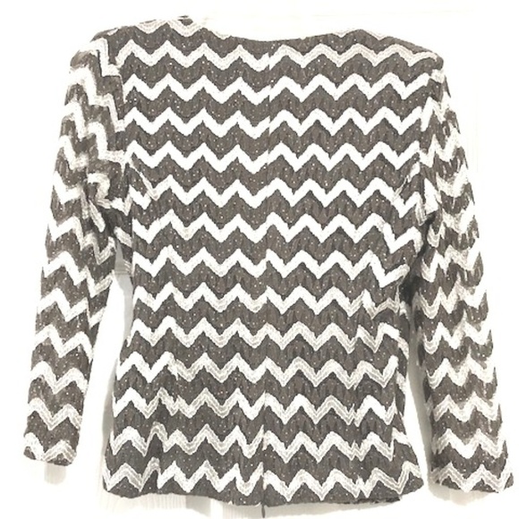 Jackie jon new york shimmery zip-Up blouse - Picture 3 of 6